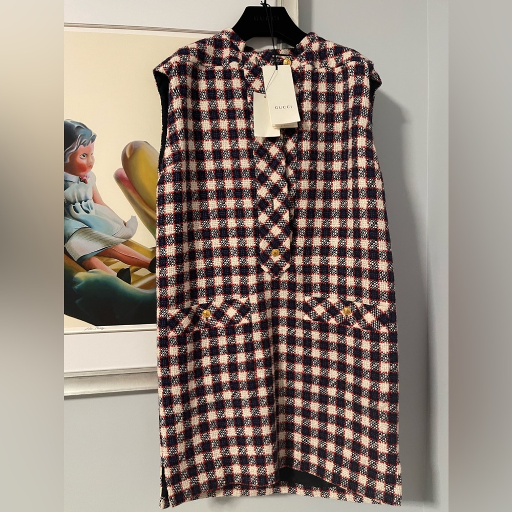 Gucci gg tweed dress